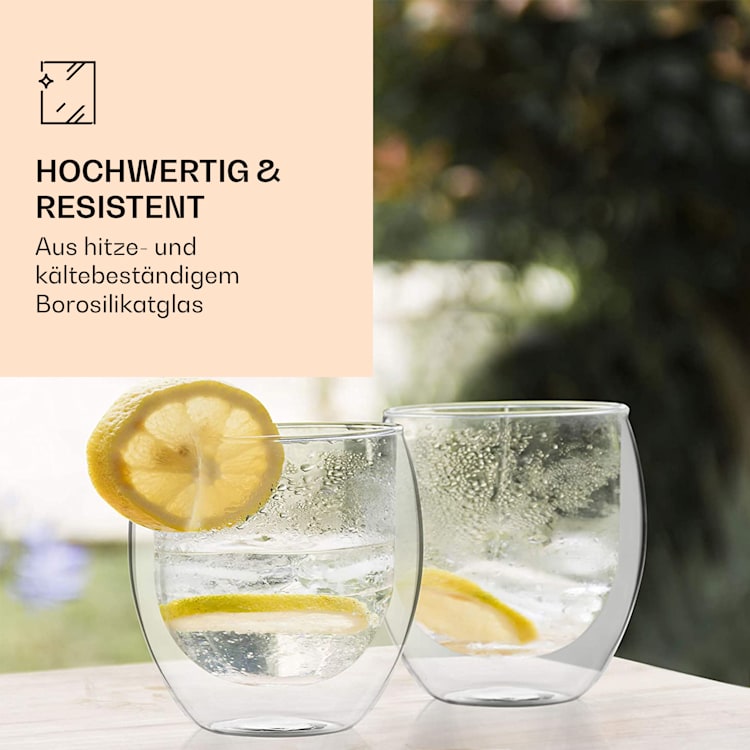 DUOS Gläser 2x80ml + 2x Löffel 2er-Set