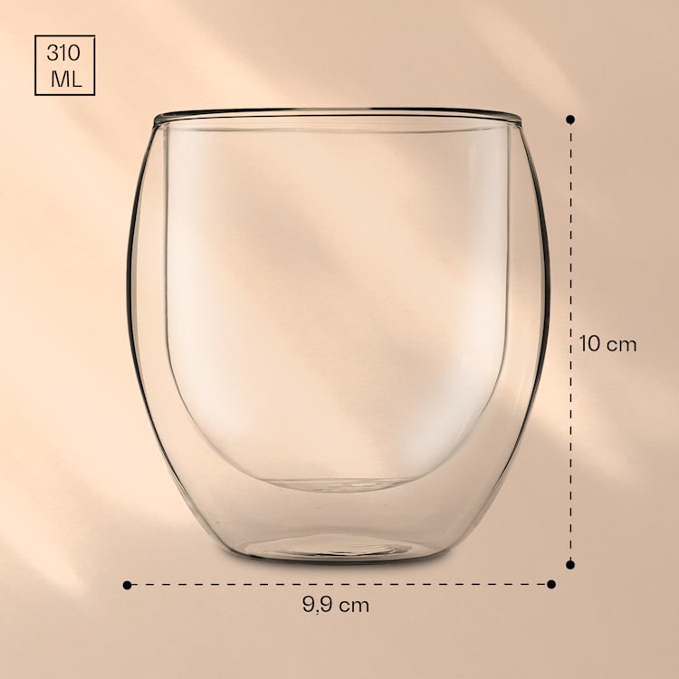 DUOS Gläser 2x 310ml Jumbo + 2x Löffel 2er-Set