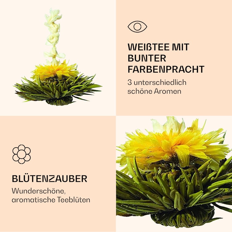 Feelino 3er Teeblume Weiß Einzelpack