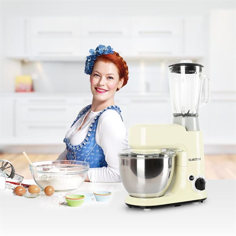 Carina Morena Set 800W Stand Mixer + 1.5L Blender Creme Creme