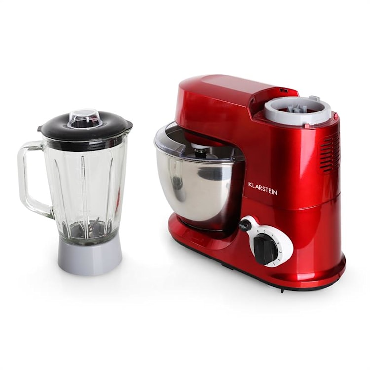 Carina Rossa set 800W keukenmachine en blender Krug 1,5l Rood