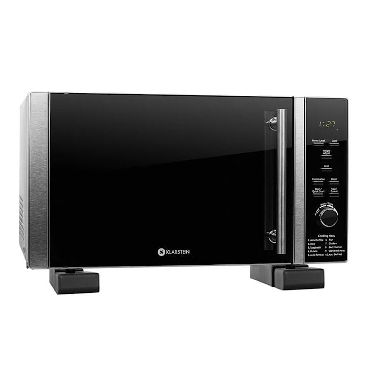 mikrohullámú sütő szett, 1 x Klarstein Luminance Prime mikrohullámú sütő 900 W + 1 x tartó konzollal | 28 Ltr