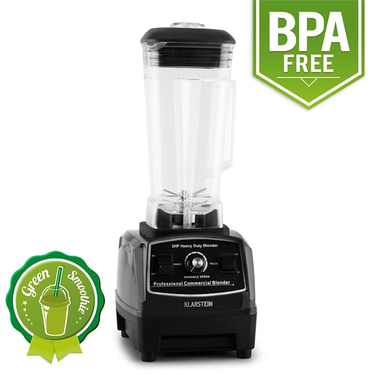 Herakles 2G Frullatore Nero con Cover 1200W 1,6 CV 2 Litri senza BPA Nero