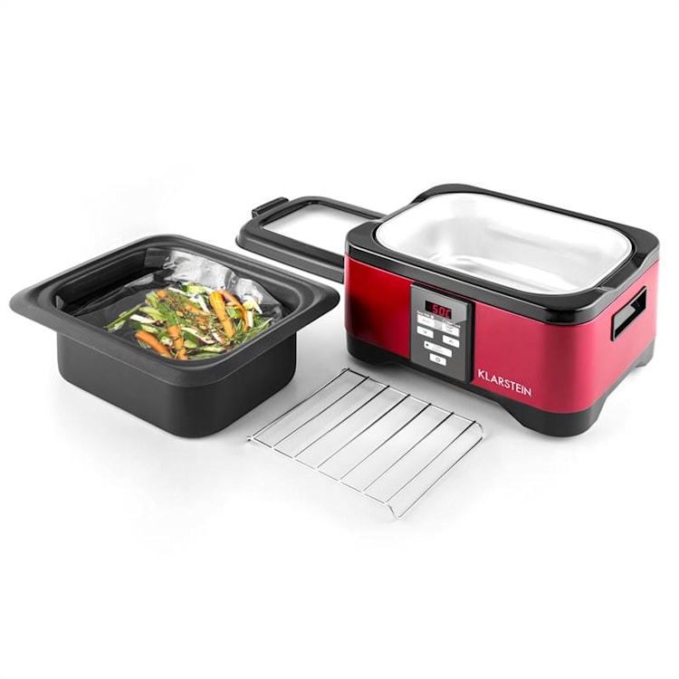 Klarstein Tastemaker Sous Vide + Foodlocker Slim + vakuovací fólie, sada na vakuové vaření, elektrický hrnec / vakuovačka / fólie