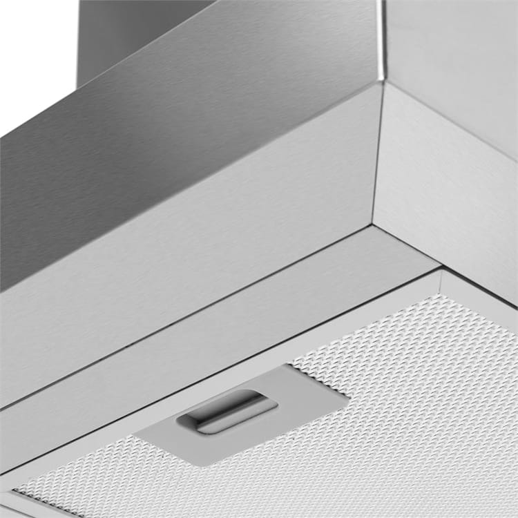 Zelda Hotte murale 90cm + 2 filtres recyclage d'air 620 m³/h gris