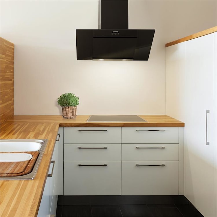 Zola Dunstabzugshaube Umluftset 90cm 635m³/h Aktivkohlefilter schwarz Schwarz