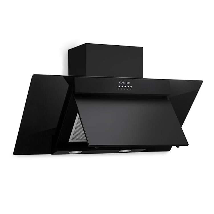 Zola Dunstabzugshaube Umluftset 90cm 635m³/h Aktivkohlefilter schwarz Schwarz