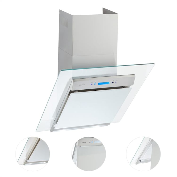 Skycook Dunstabzugshaube Umluftset 60cm 640m³/h Glas Edelstahl