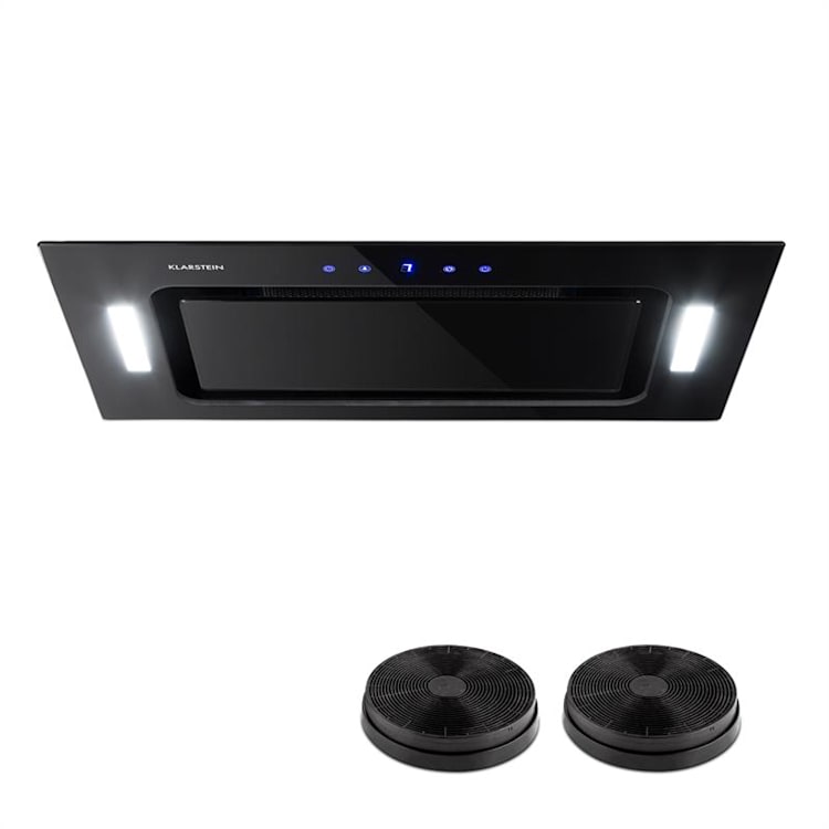 HEKTOR Cooker Extractor Hood Black 52 cm | Accessory active coal filter | Black