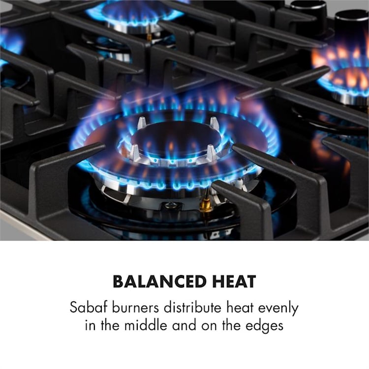 Kalahari Ignito Built-in Stove Set Electric / Gas 68Ltr Black Stainless Steel