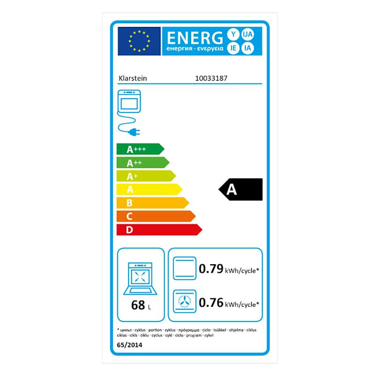 Kalahari Ignito, set cuptor încorporat, electric / gaz, 68 litri, oțel inoxidabil, negru