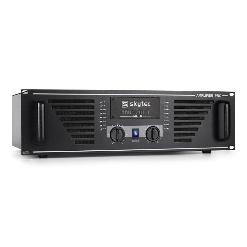 PRO 2000 PA-Verstärker Endstufe 2 x 1000W max. schwarz