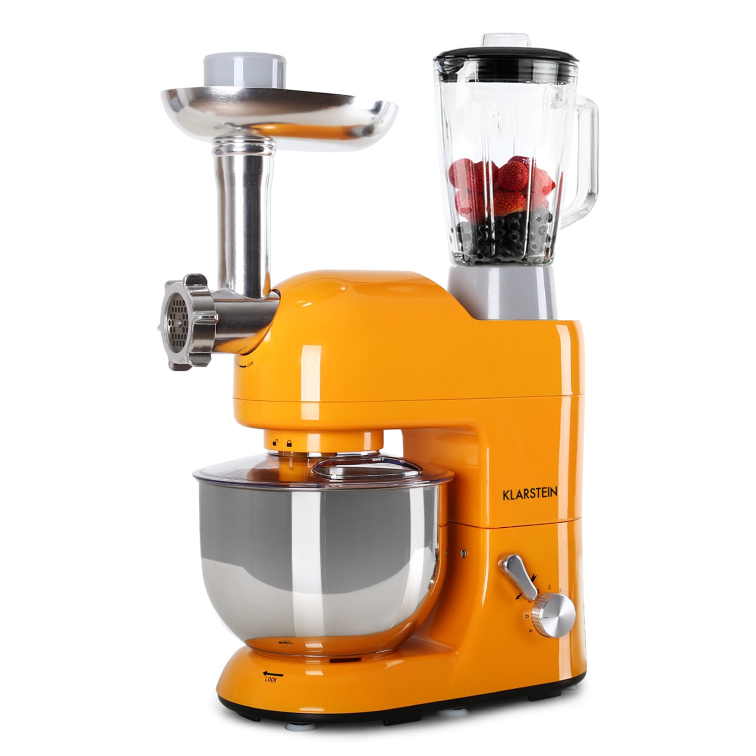 Klarstein Lucia Food Processor 3-in-1 1800 W / 2.7 PS 5 Litre Stainless Steel BPA-free
