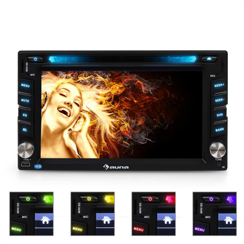 MVD-480 Moniceiver DVD CD MP3 USB SD HD 6,2'' Touchscreen Bluetooth
