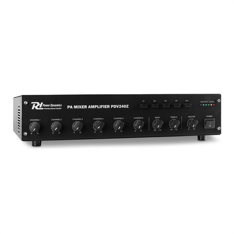 Fotografie produktu: Power Dynamics PDV240Z, 240 W, 6 kanálový PA zesilovač