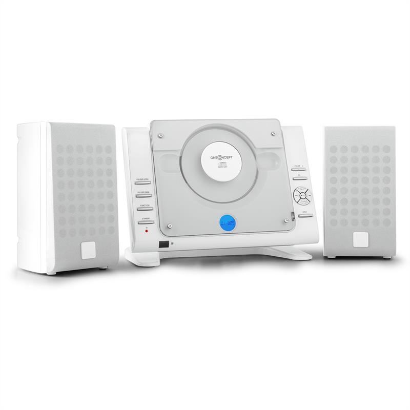Fotografie produktu: OneConcept Vertical 70, stereo systém, CD, USB, MP3, AUX, bílý