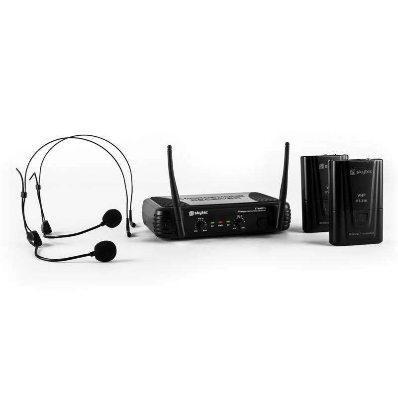 STWM712H Micro VHF Funkmikrofon-Set 2 x Headset