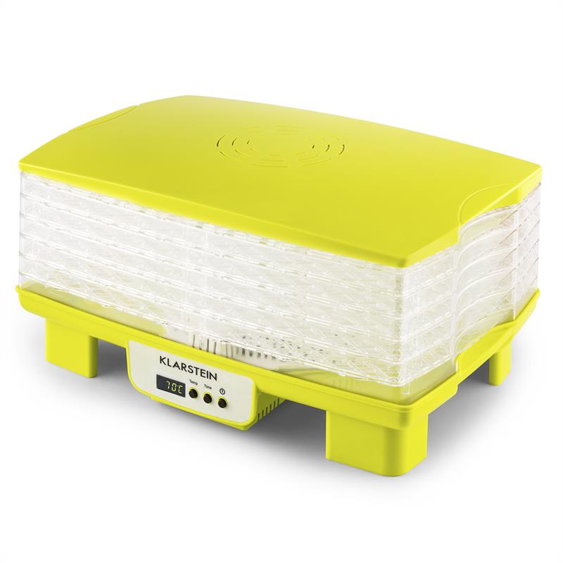 Klarstein Bananarama Fruit Dryer Green 550W Dryer Dehydrator 6 Levels