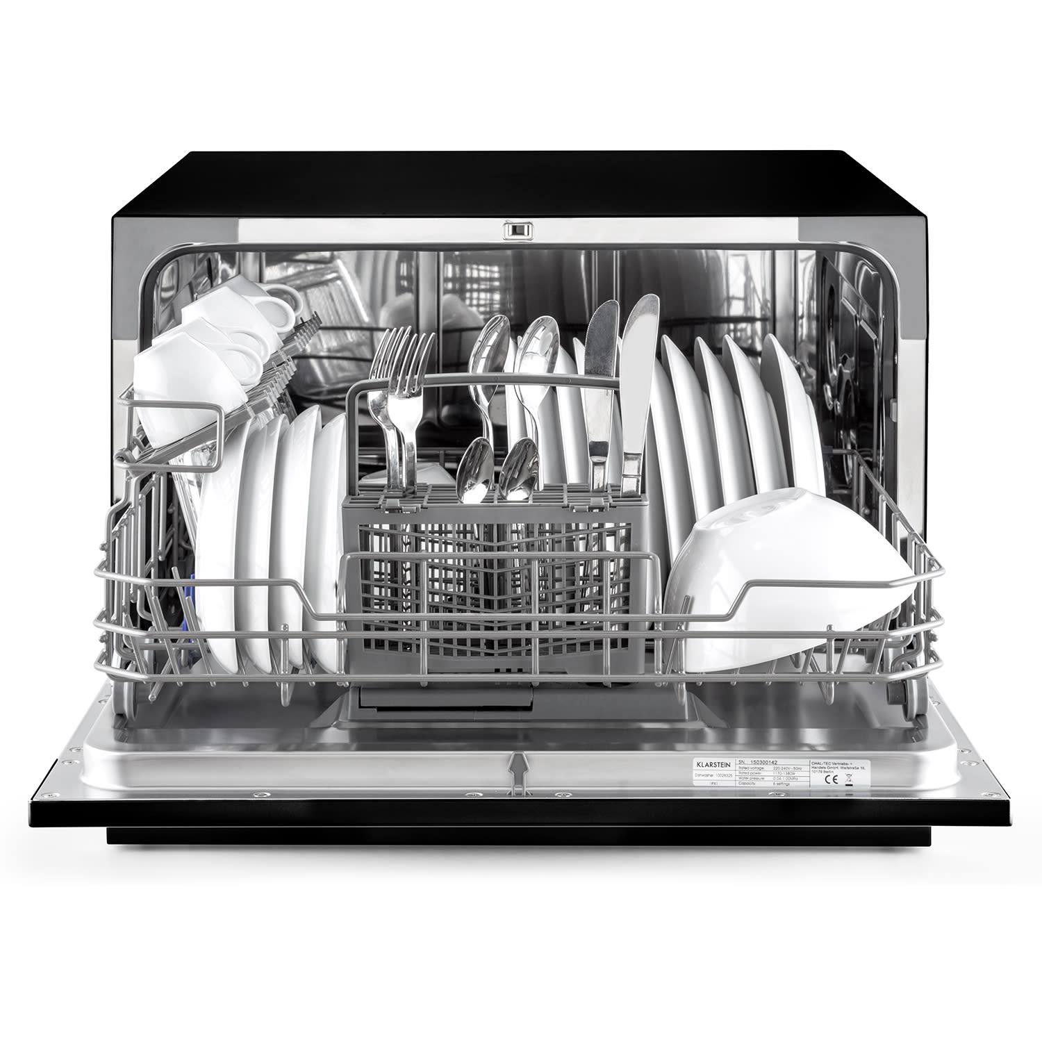 Klarstein Amazonia 6 Lavastoviglie 1380W 6 coperti Pannello con pulsanti