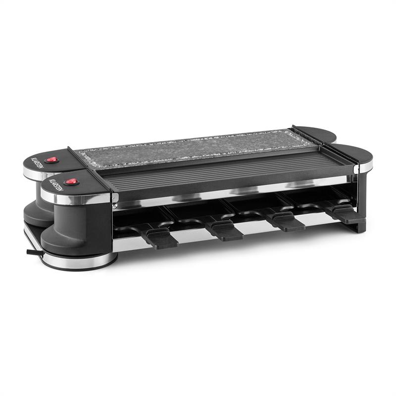 Klarstein Tenderloin 50/50 Raclette Grill 1200W 8 Persons Natural Stone