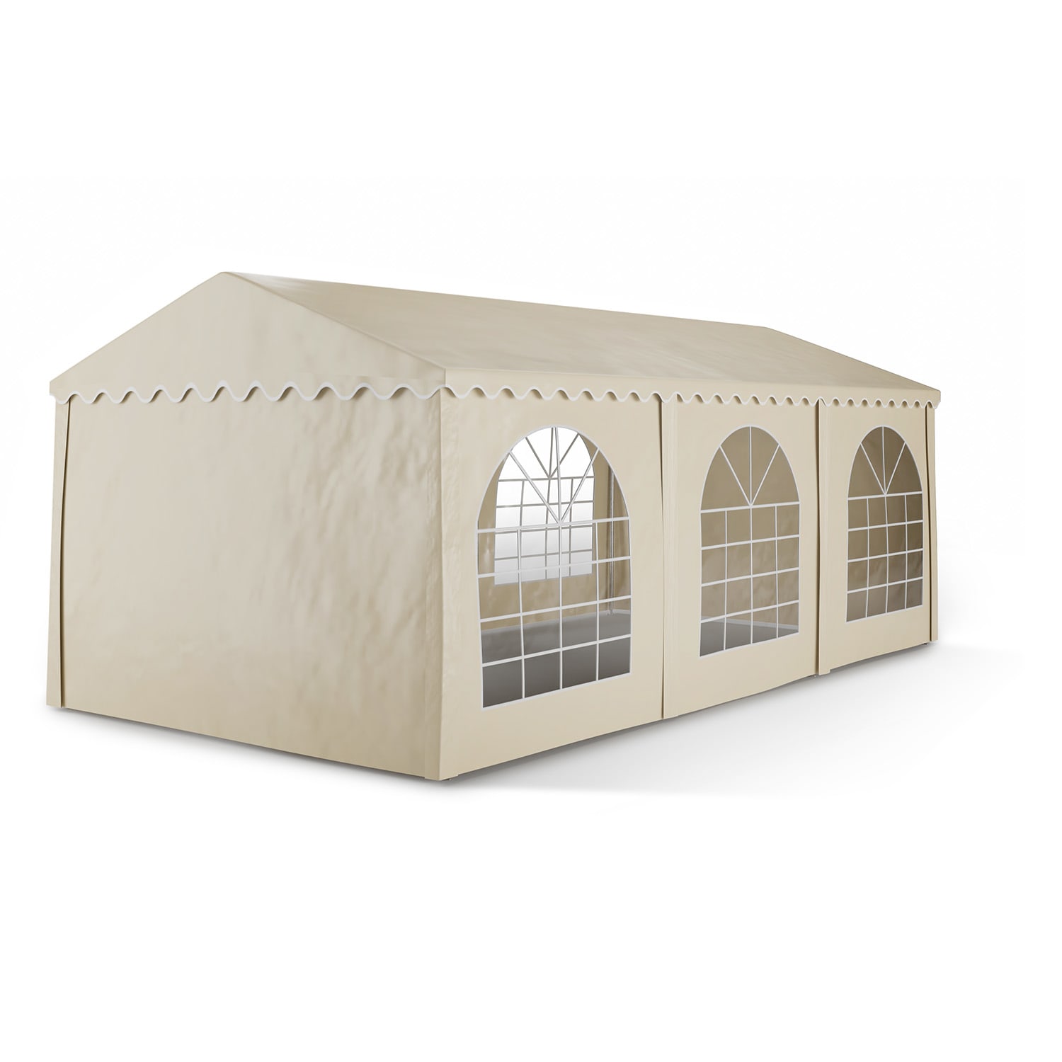 Blumfeldt Sommerfest 3x6m 500 g/m² Tendone da festa Gazebo PVC Impermeabile Beig