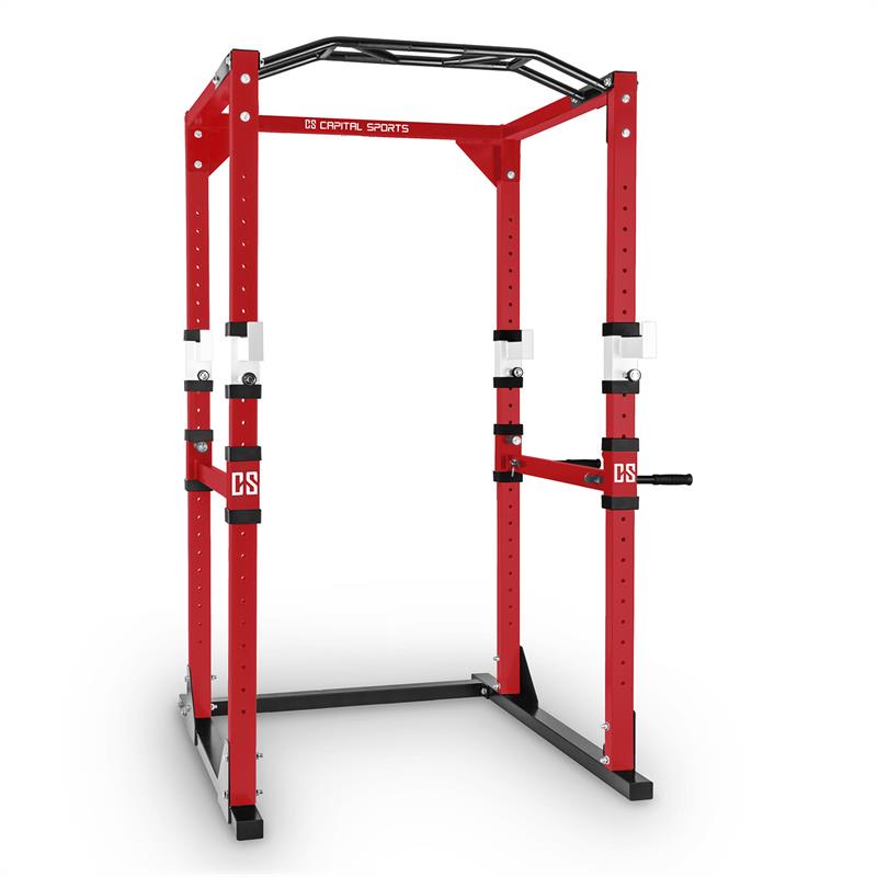 Capital Sports Tremendour Power Rack Homegym Stahl rot weiß FIT20-Tremendour RD