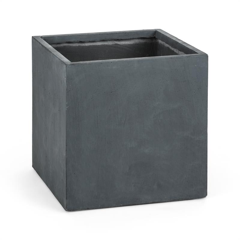Solidflor Pflanzkübel Pflanzgefäß 50x50x50 cm Fiberton anthrazit