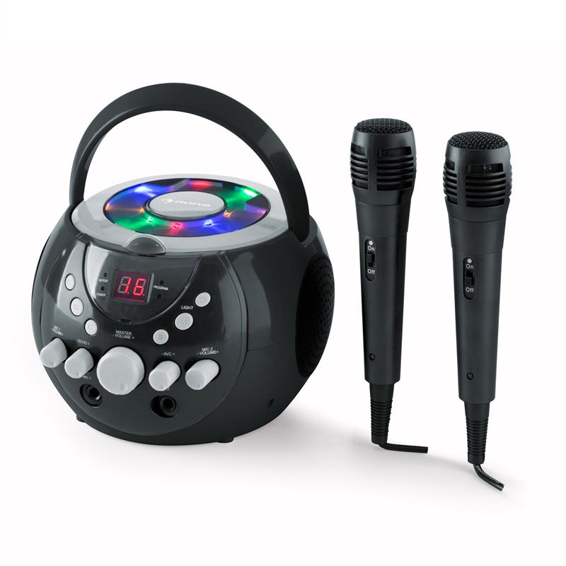 SingSing portable Karaoke-Anlage LED Batteriebetrieb2 x Mikrofon