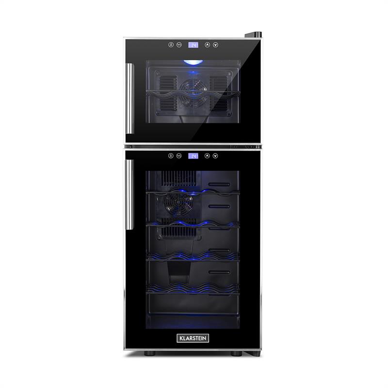 Reserva 21 Weinkühlschrank 2 Zonen 56 L 21 Flaschen Klasse D schwarz