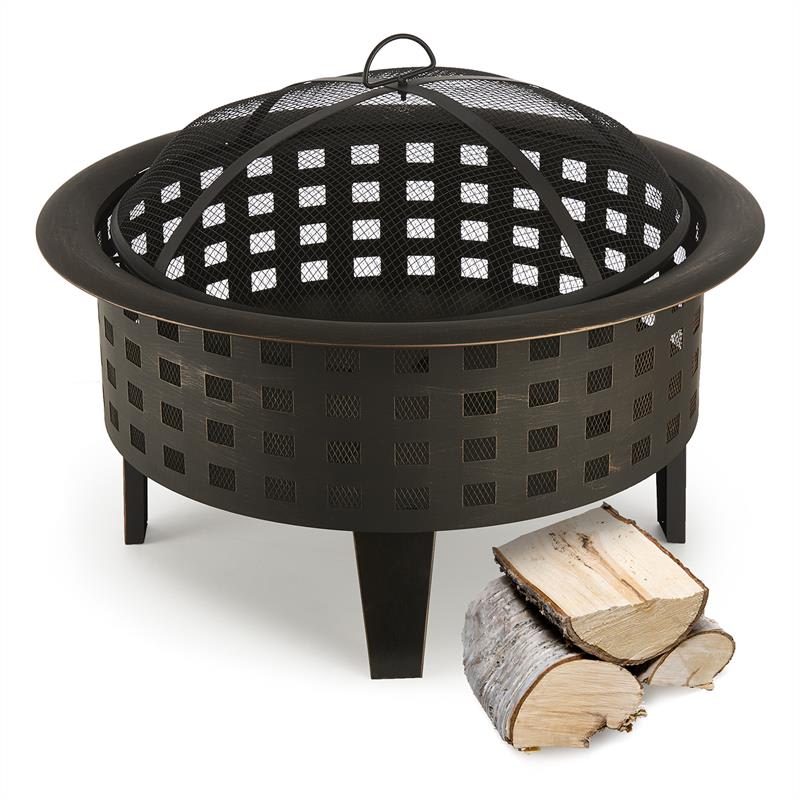 Blumfeldt Brasero Boston de 70 cm Ø en acero tintado