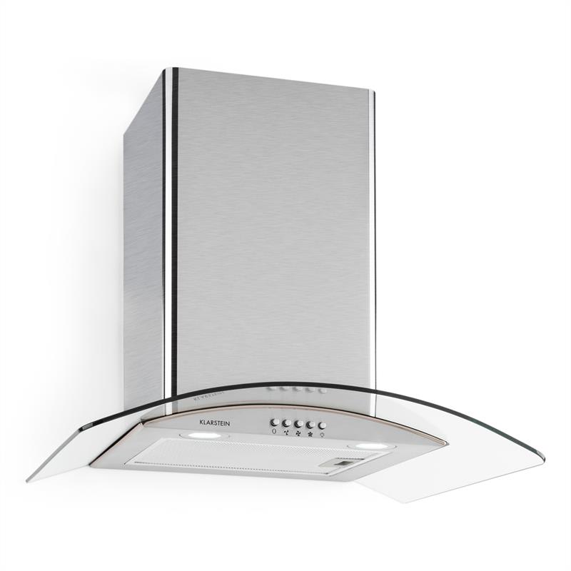 Hotspot Dunstabzugshaube Edelstahl 60 cm 610 m³/h Klasse A Glas