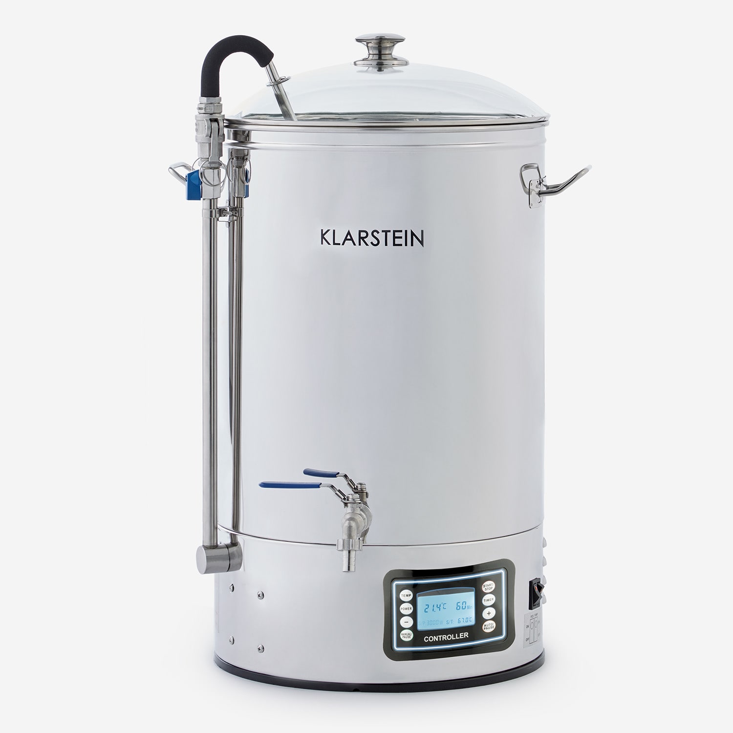 Klarstein Mundschenk Mash Kettle, Beer Brewing System, 2500 W, 30 l, 9 Programmes