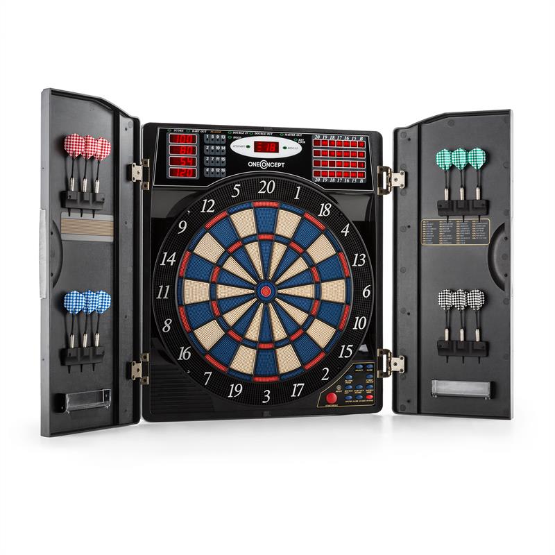 OneConcept Masterdarter elektromos darts céltábla, puha hegyek, fém hatás akciós termékkép 1