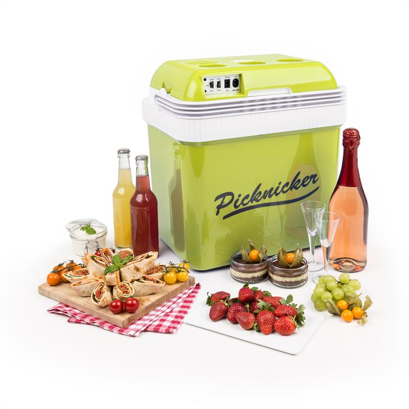 Klarstein Big Picknicker, termo chladiaci box, A++, AC/DC, auto, 24 l, zelený