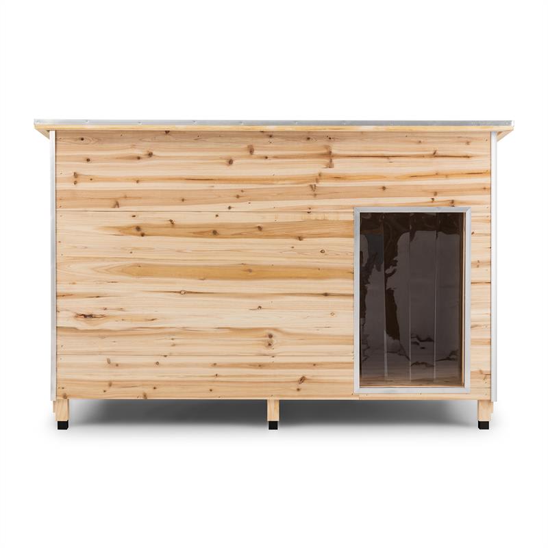 OneConcept SCHLOSS WUFF, KUTYAÓL, XL MÉRETŰ, 110 X 160 X 100 CM, SZIGETELT, SZÉLVÉDŐ, FA termék 2. képe