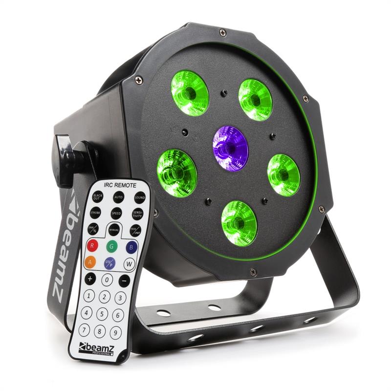 BFP110 FlatPAR 3-in1-LED-Strahler 5x 6W RGB-LEDs DMX IR-Fernbedienung