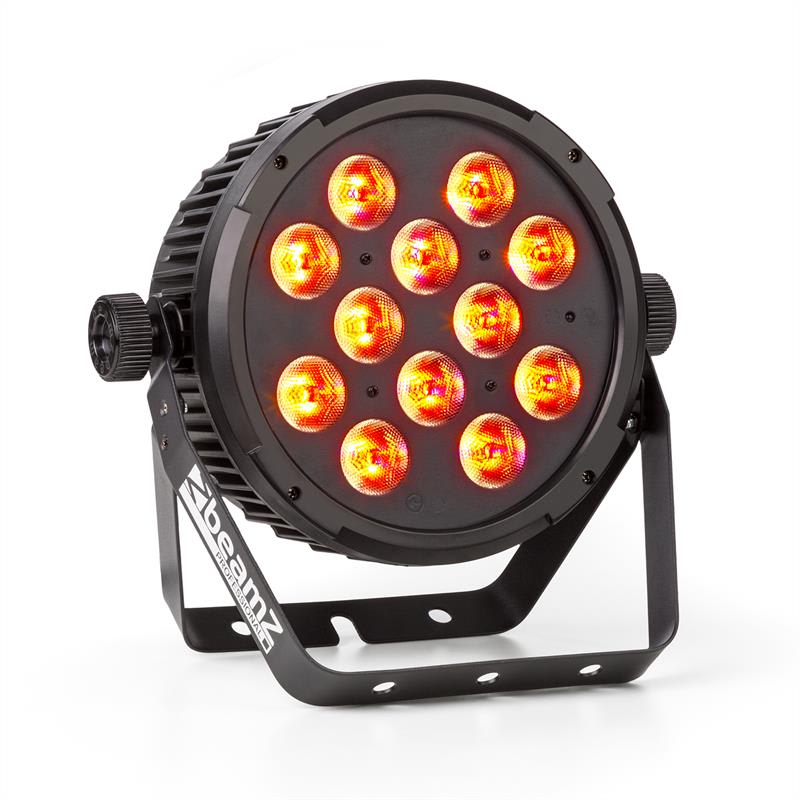 BT300 FlatPAR 12x 12W 6-in-1-LEDs RGBAW-UV DMX IR-Fernbedienung