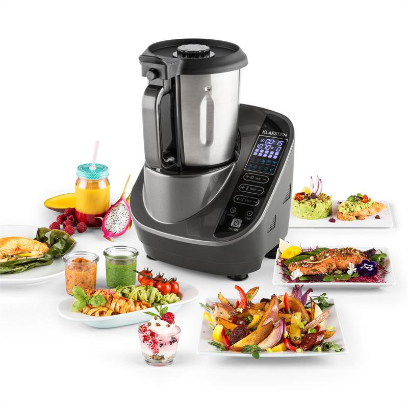 Klarstein Food Circus, szürke, konyhai robotgép, gőzfazék, 16 program, 1000 W akciós termékkép 1