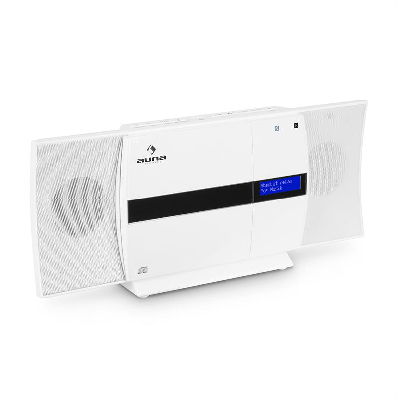 V-20 DAB Vertikal-Stereoanlage Bluetooth NFC CD USB MP3 DAB+ weiß