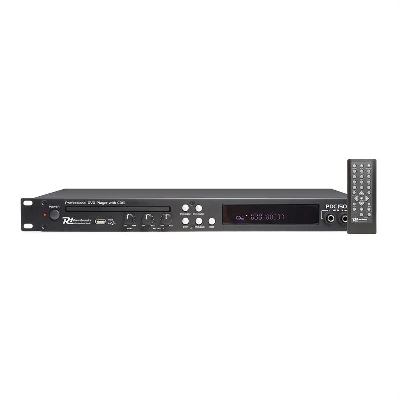 PDC150 19" DVD/CD-Player USB Coaxial Optisch 2xMIC IR-FB