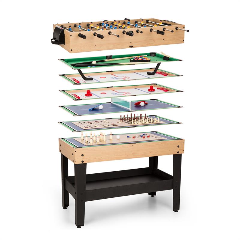 Game-Star Spieletisch mit 37 Spielen Multigame Ablagefach MDF