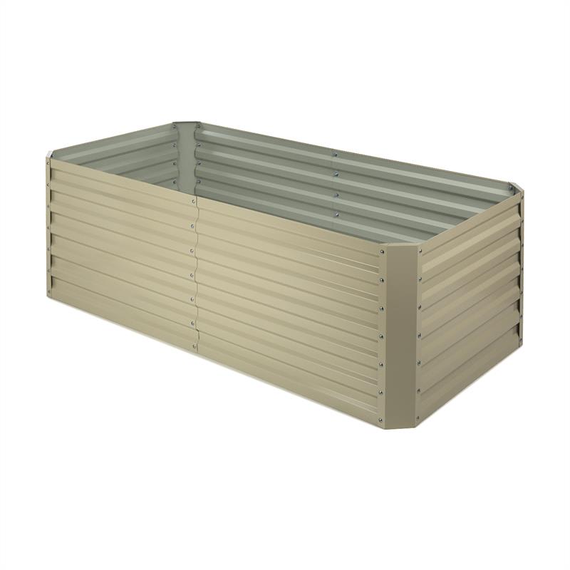 Blumfeldt High Grow Straight Potager surélevé 180 x 60x 90cm 970 l acier beige
