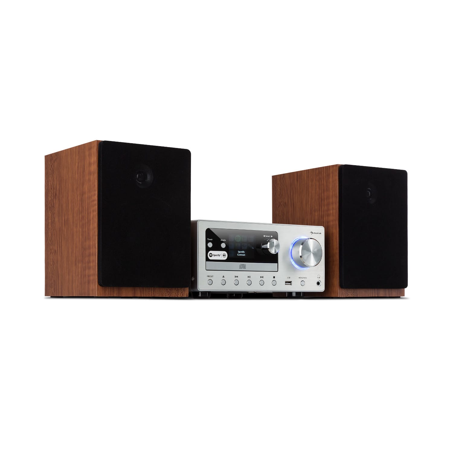 Auna Connect System, stereo systém, 80 W max., internetové/DAB+/FM rádio, CD prehrávač