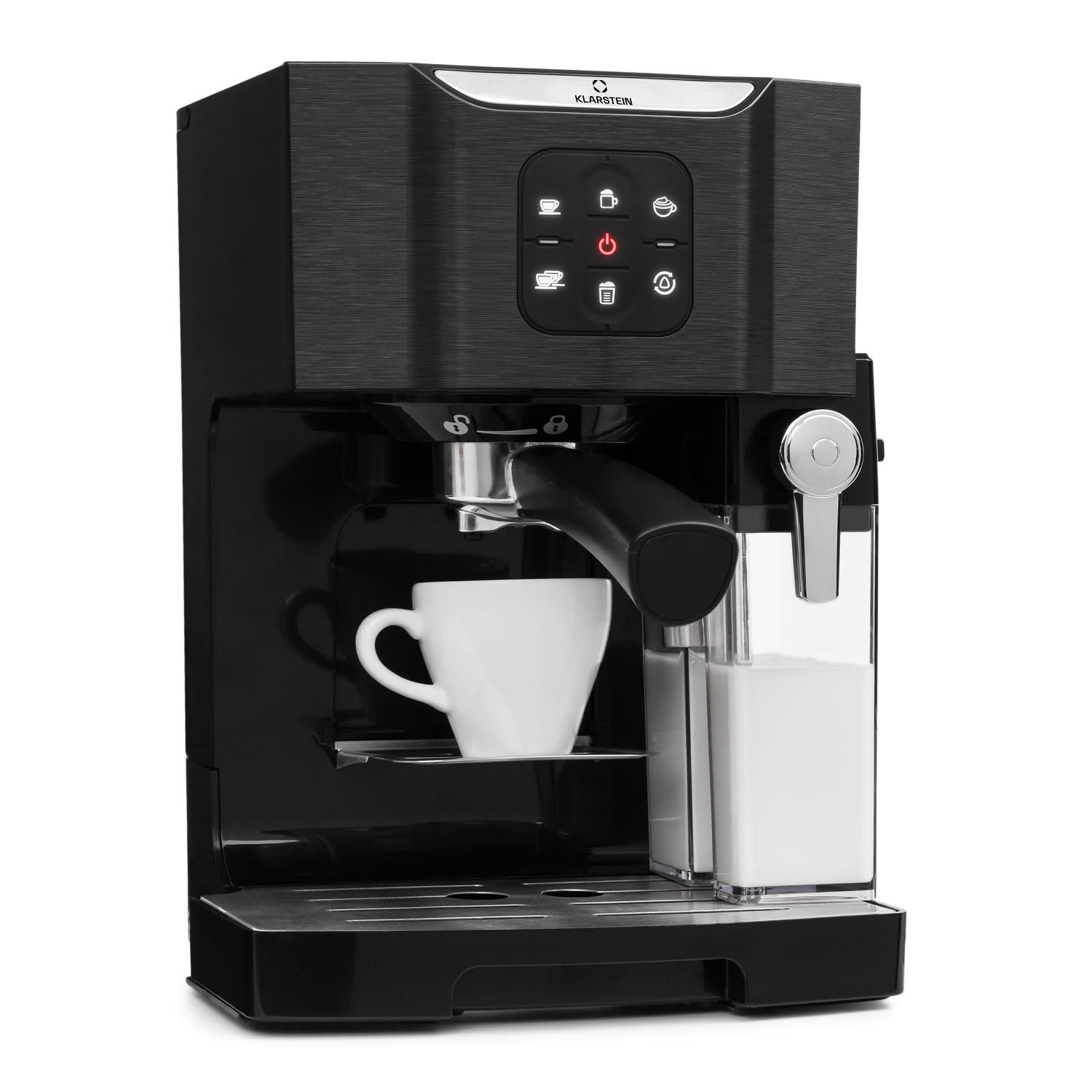 Klarstein BellaVita Coffee Maker 3-in-1 1450 W 20 Bar Milk Frother