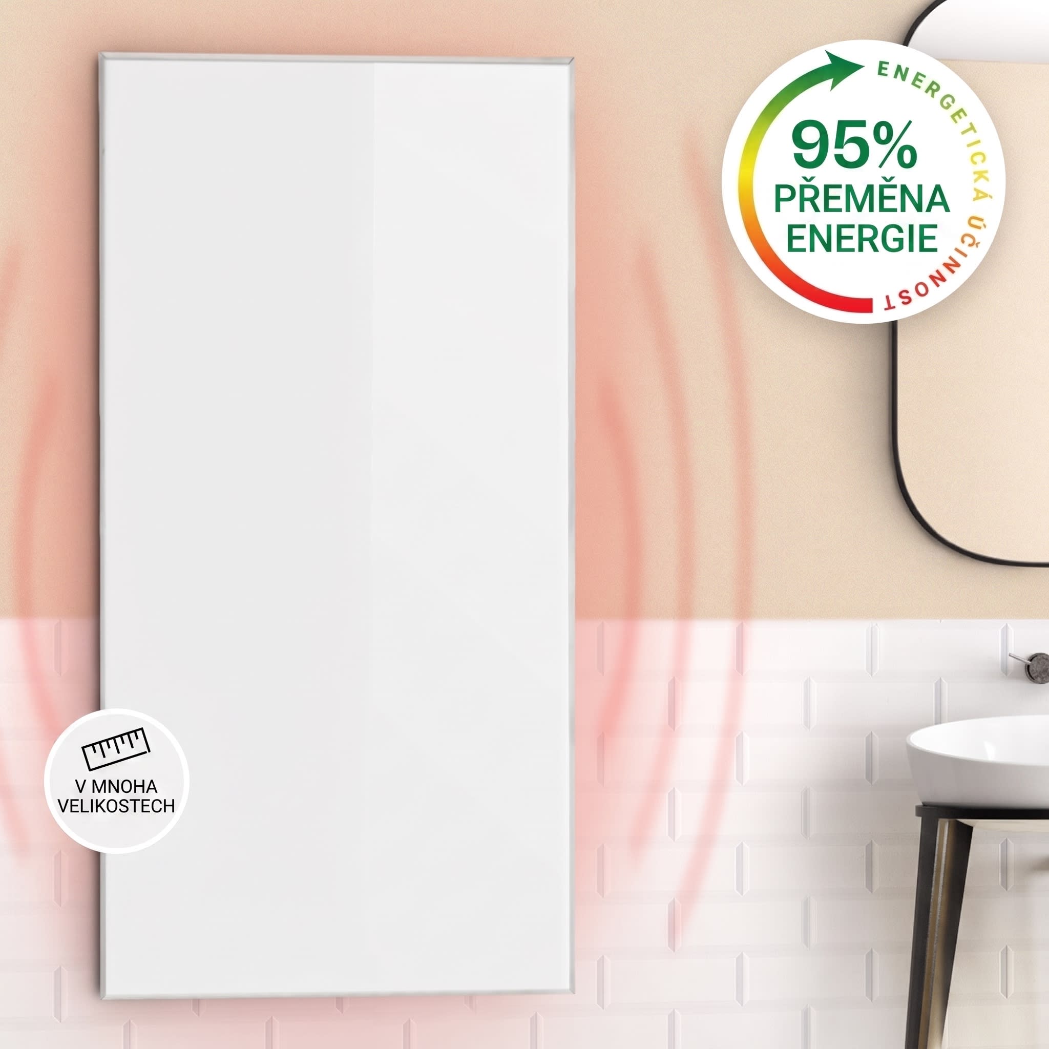 Fotografie produktu: Klarstein Wonderwall 72, infračervený ohřívač, 60 x 120cm, 720 W, týdenní časovač, IP24