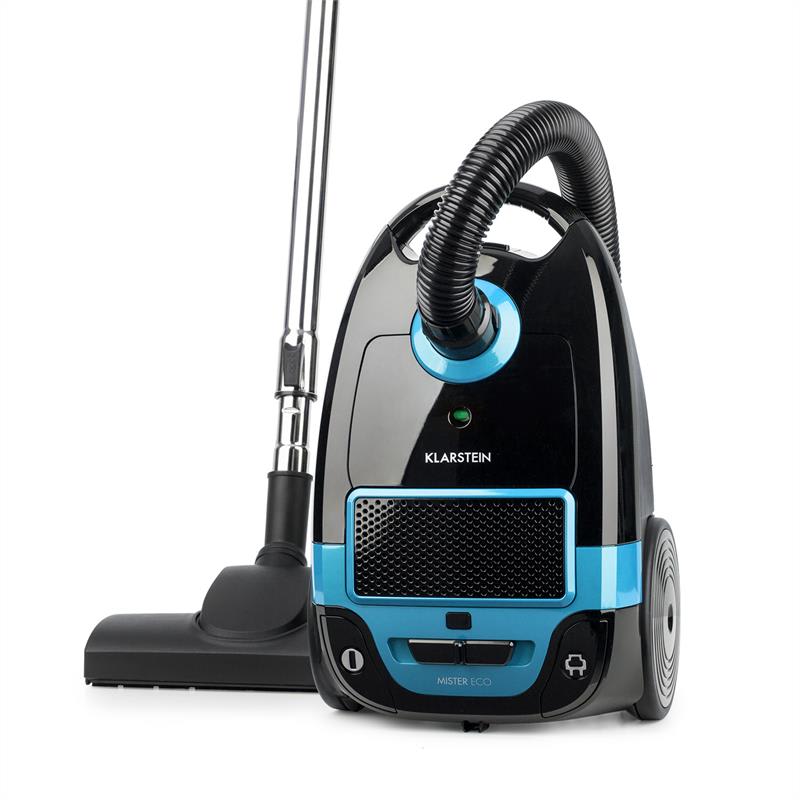 Mister Eco Bodenstaubsauger | Hocheffizient: 450 Watt | HEPA 13 Pro Filter System: 99,95% Abscheidegrad | Teleskoprohr bis 92 cm | Park-Funktion