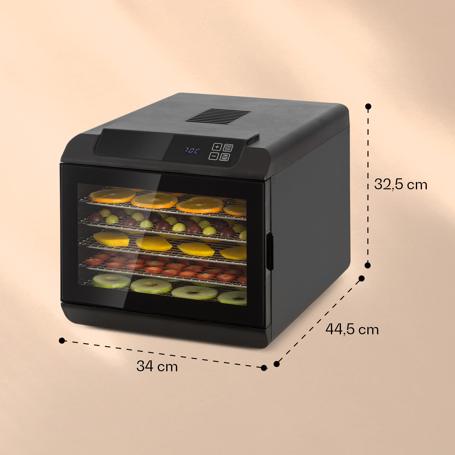 Klarstein Arizona Jerky Dehydrator 500W 35-70C digital touch display