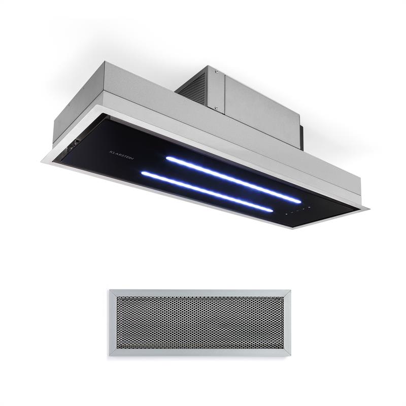 Klarstein High Line hotă de tavan 77 cm 410 m³/h 75 W 3 niveluri telecomandă negru