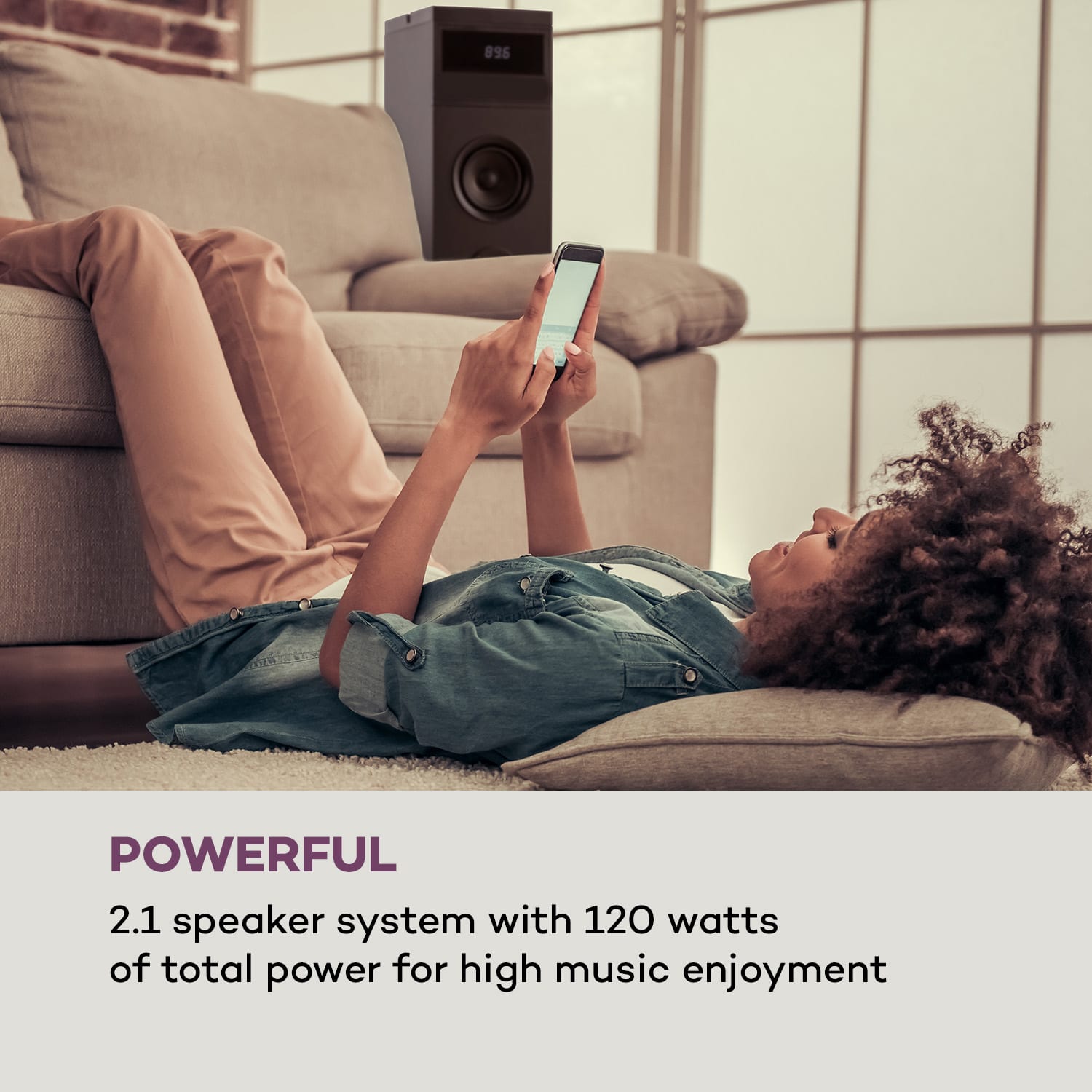 Auna Karaboom 100 Tower Speaker 120W max. Bluetooth 2 in 1 USB