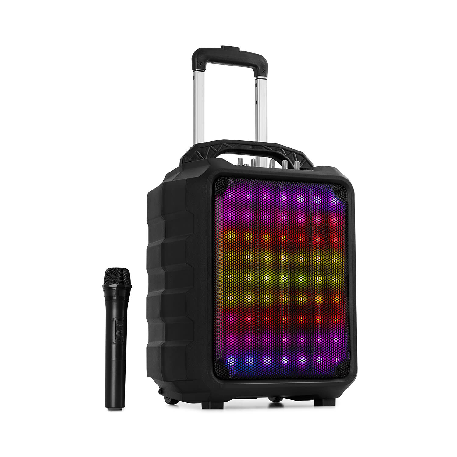 Moving 80.1 LED PA-Anlage 8" Woofer 100 W max UHF-Mikro USB SD BT AUX mobil